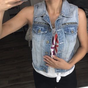 Beaded jean jacket